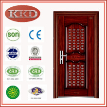Steel Security Door KKD-707 for Apartment Entry with Communicating Door in Door